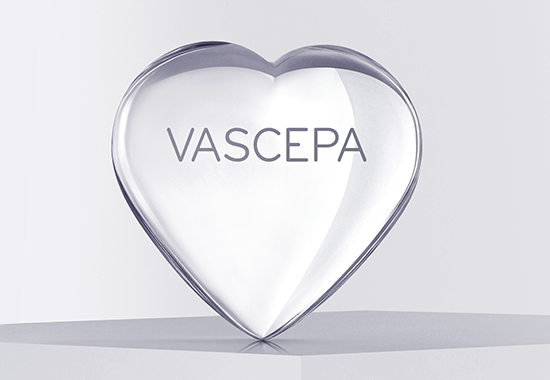 A clear VASCEPA® (icosapent ethyl) heart