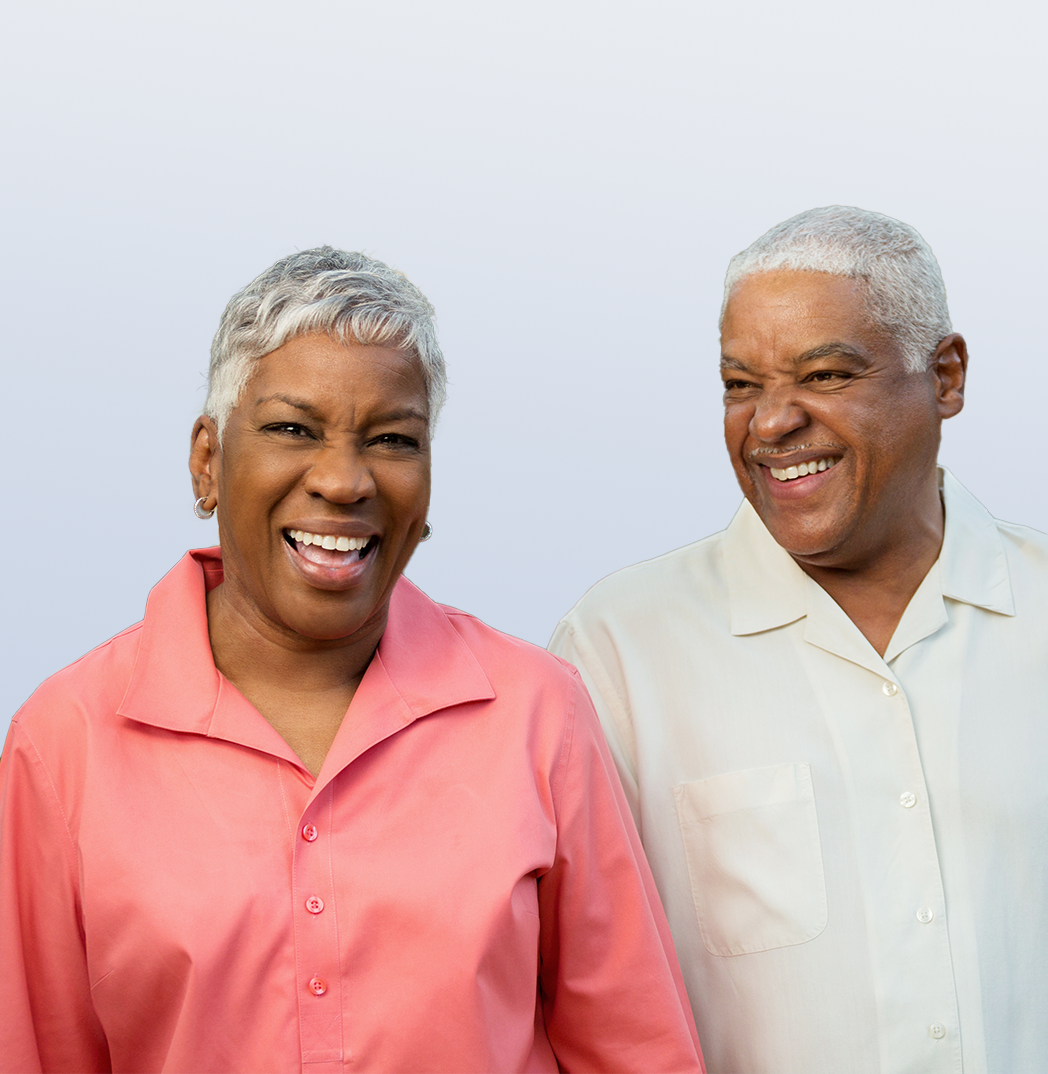 Smiling man and woman